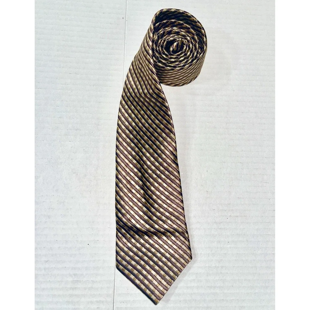 Dragon Necktie Men's OS‎ Brown Geometric Pattern Office Professional Corpcore